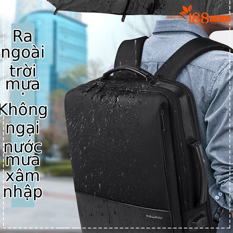 Ba lô Emperor Paul nam chống thấm dung tích lớn đựng laptop 17 inch