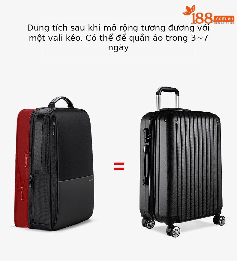 Ba lô Emperor Paul nam chống thấm dung tích lớn đựng laptop 17 inch chi tiết 8