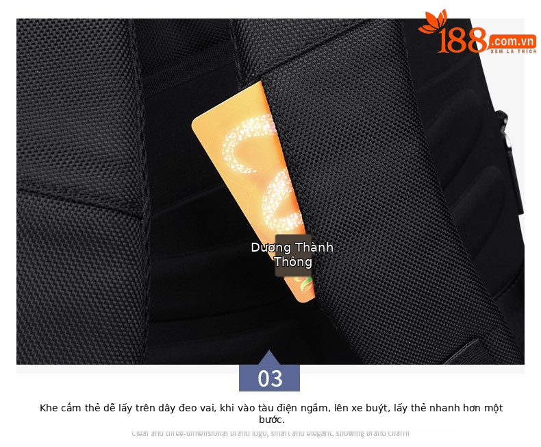 Ba lô Emperor Paul nam chống thấm dung tích lớn đựng laptop 17 inch chi tiết 23