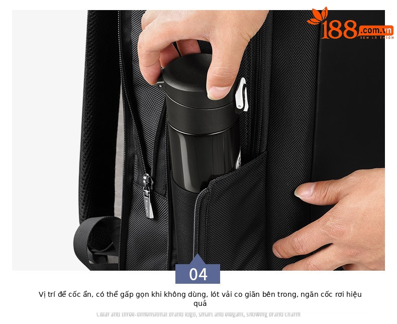 Ba lô Emperor Paul nam chống thấm dung tích lớn đựng laptop 17 inch chi tiết 24