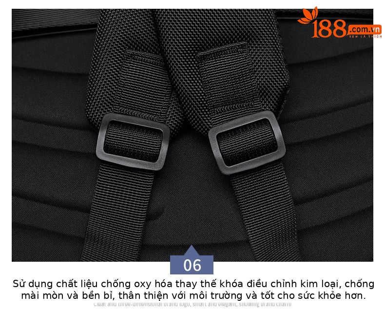 Ba lô Emperor Paul nam chống thấm dung tích lớn đựng laptop 17 inch chi tiết 26