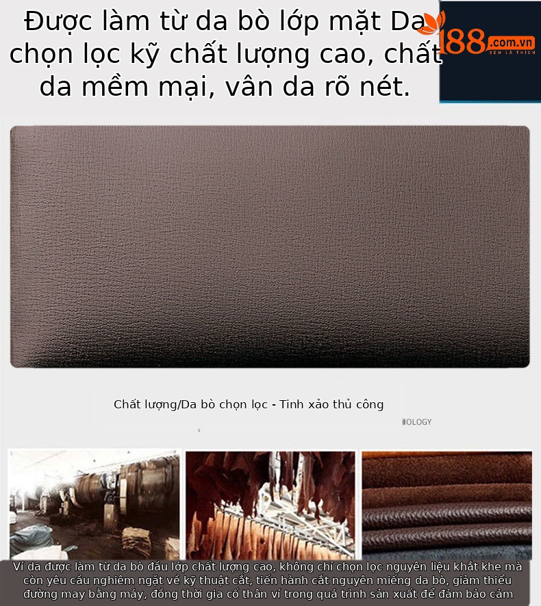 Ví da nam dài đa năng có khóa kéo chống trộm Emperor Paul chi tiết 6