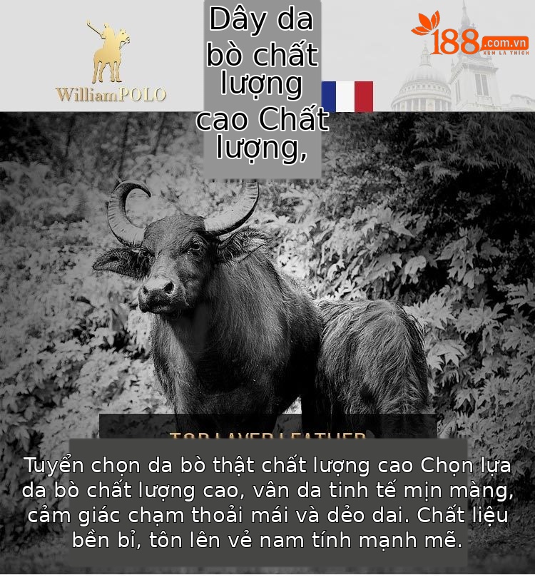Thắt lưng da nam khóa tự động phong cách Hàn Quốc da bò cá tính dễ phối — 120cm, 130cm, 100cm, 110cm chi tiết 4