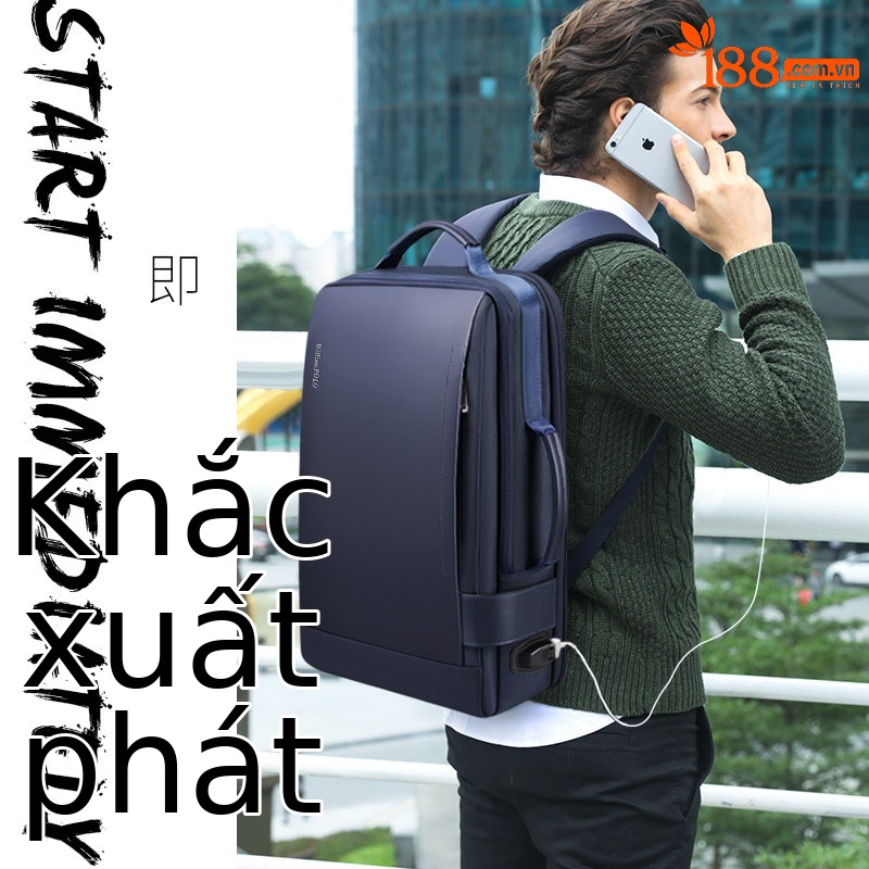Balo nam công suất lớn đa năng chống nước, đựng laptop 15.6 inch, phù hợp du lịch công sở