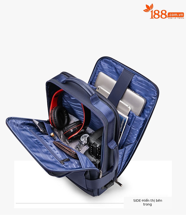 Balo nam công suất lớn đa năng chống nước, đựng laptop 15.6 inch, phù hợp du lịch công sở chi tiết 13