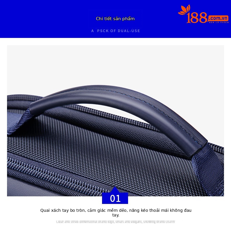 Balo nam công suất lớn đa năng chống nước, đựng laptop 15.6 inch, phù hợp du lịch công sở chi tiết 15