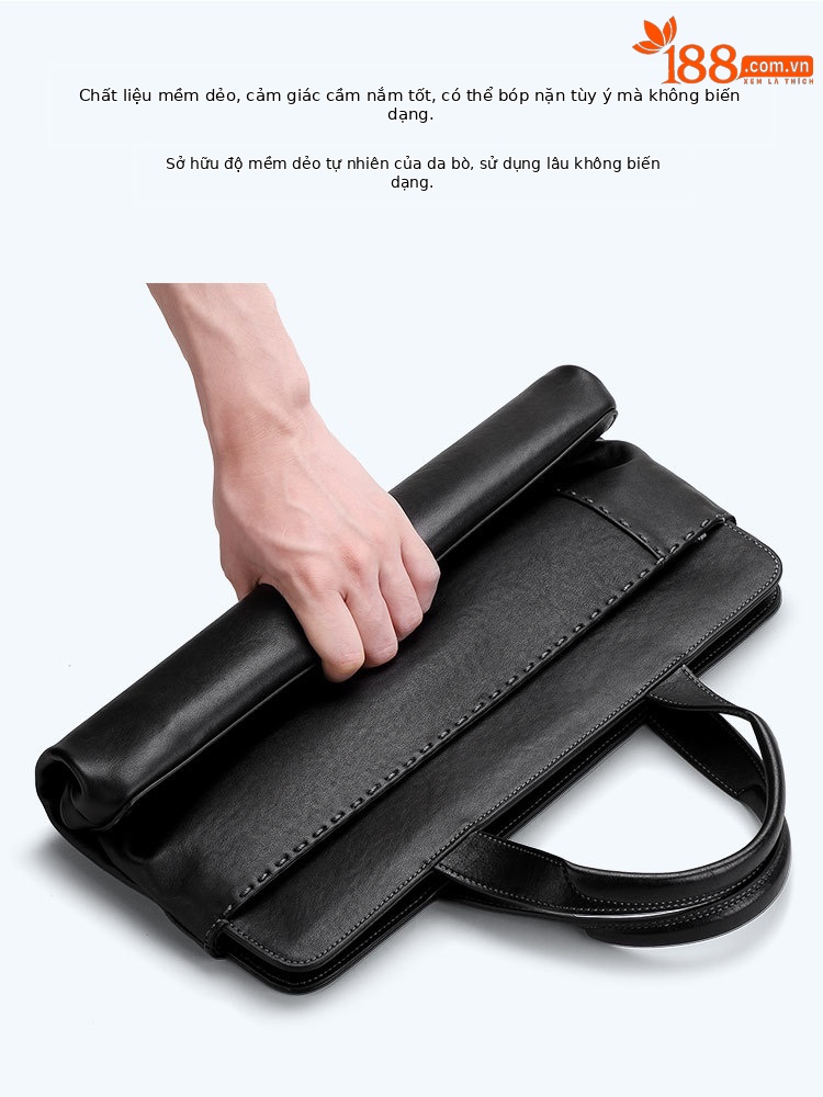 Cặp da nam nhiều ngăn đệm laptop Emperor Paul – túi xách công sở thương hiệu, đựng laptop 15-16 inch, đi làm hằng ngày chi tiết 6