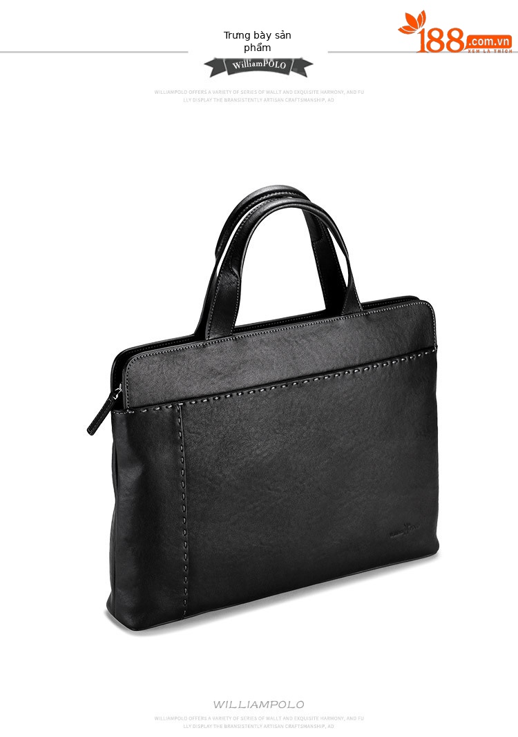 Cặp da nam nhiều ngăn đệm laptop Emperor Paul – túi xách công sở thương hiệu, đựng laptop 15-16 inch, đi làm hằng ngày chi tiết 9