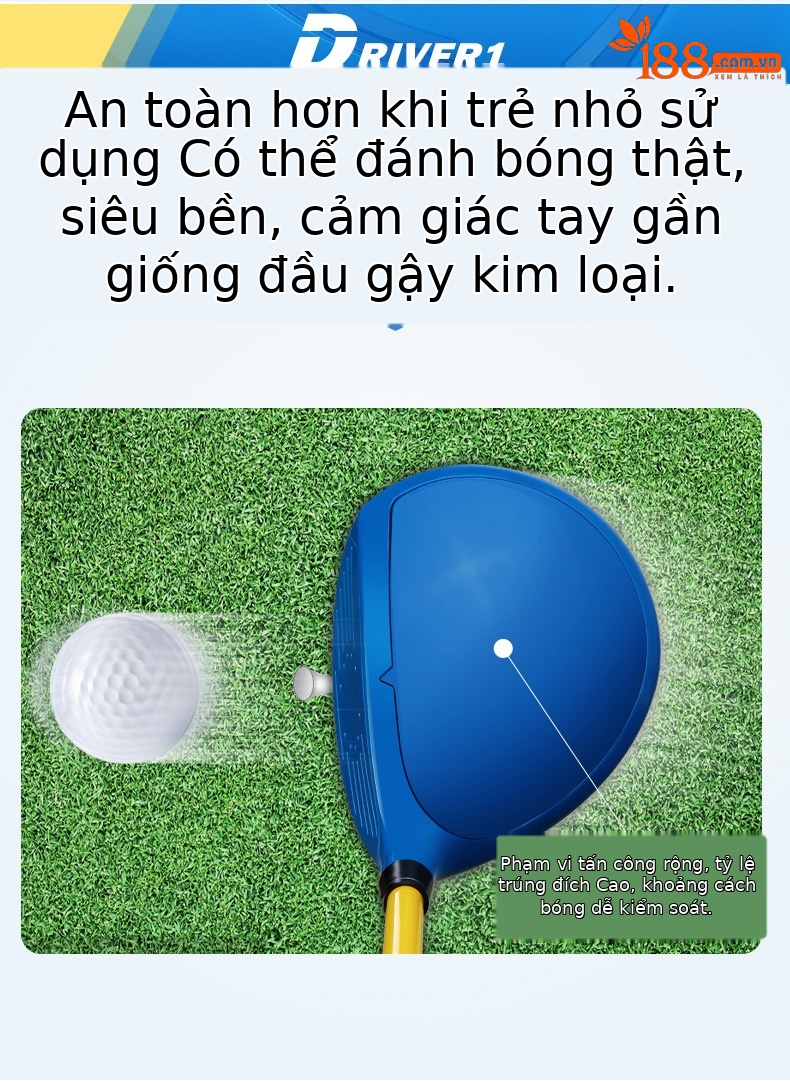 Gậy đánh gôn trẻ em PGM bằng nhựa số 1 (gỗ) cho bé 2–5 tuổi — Gỗ nhựa số 1-[Đỏ] 2-3 tuổi, Gỗ nhựa số 1-[Đỏ] 4-5 tuổi, Gỗ nhựa số 1-[Vàng] 2-3 tuổi, Gỗ nhựa số 1-[Vàng] 4-5 tuổi chi tiết 4