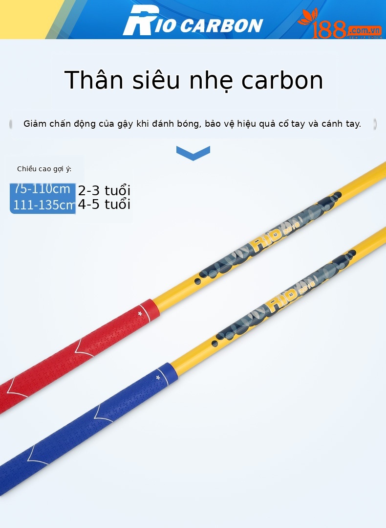 Gậy đánh gôn trẻ em PGM bằng nhựa số 1 (gỗ) cho bé 2–5 tuổi — Gỗ nhựa số 1-[Đỏ] 2-3 tuổi, Gỗ nhựa số 1-[Đỏ] 4-5 tuổi, Gỗ nhựa số 1-[Vàng] 2-3 tuổi, Gỗ nhựa số 1-[Vàng] 4-5 tuổi chi tiết 6