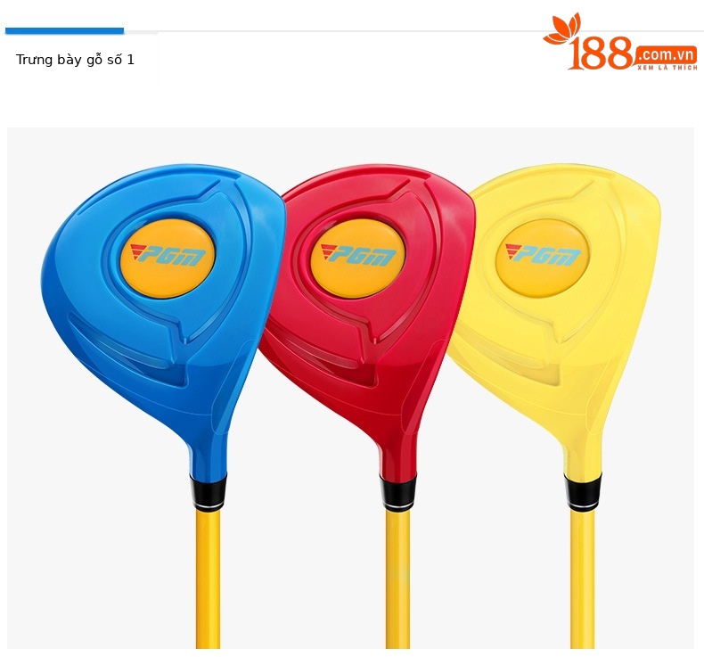 Gậy đánh gôn trẻ em PGM bằng nhựa số 1 (gỗ) cho bé 2–5 tuổi — Gỗ nhựa số 1-[Đỏ] 2-3 tuổi, Gỗ nhựa số 1-[Đỏ] 4-5 tuổi, Gỗ nhựa số 1-[Vàng] 2-3 tuổi, Gỗ nhựa số 1-[Vàng] 4-5 tuổi chi tiết 8