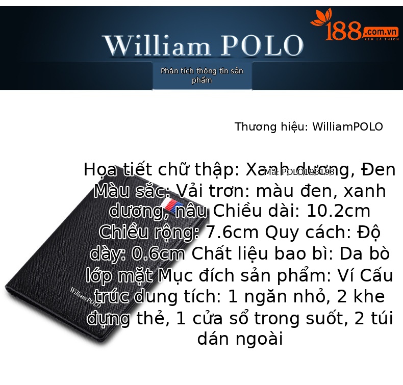 Ví card holder nam da bò siêu mỏng chống khử từ chi tiết 8