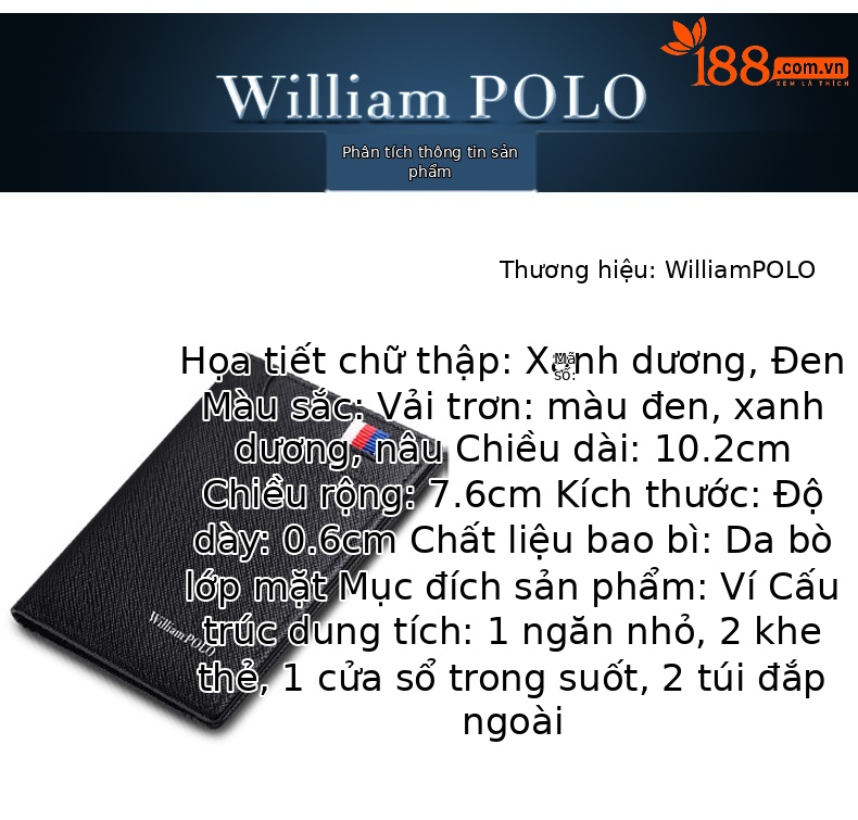 Ví card holder nam da bò siêu mỏng chống khử từ chi tiết 18