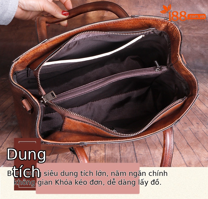 Túi đeo chéo nữ da thật phong cách vintage, họa tiết nổi bật — Xám cổ điển, Vàng cổ điển, Xanh lá cổ điển, Nâu cổ điển chi tiết 9