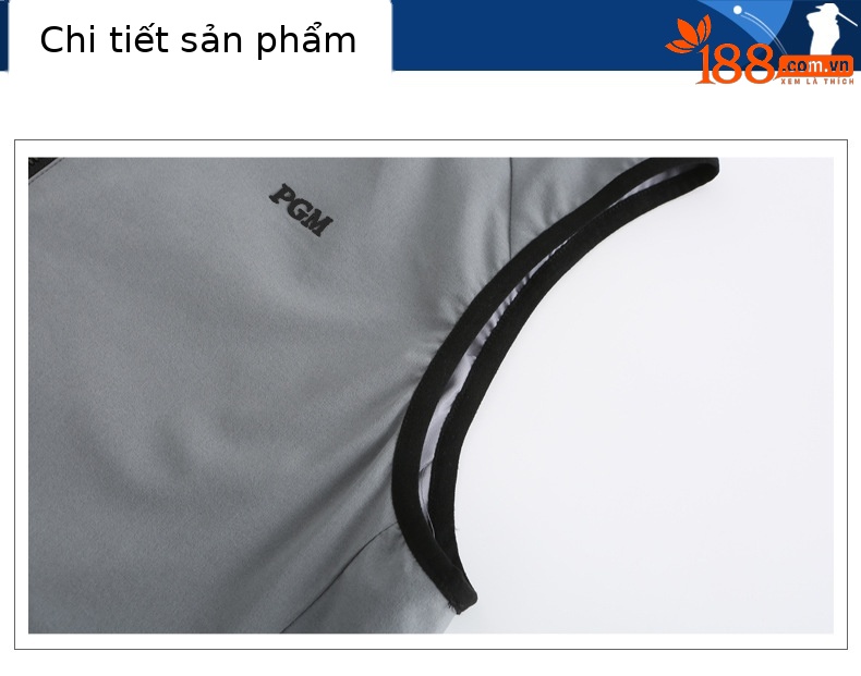 Áo vest golf nam PGM dạng gile không tay, chất liệu co giãn thoáng khí — Vest Nam YF363 [màu trắng], Vest Nam YF363 [xám], Vest Nam YF363 [màu đỏ] chi tiết 16