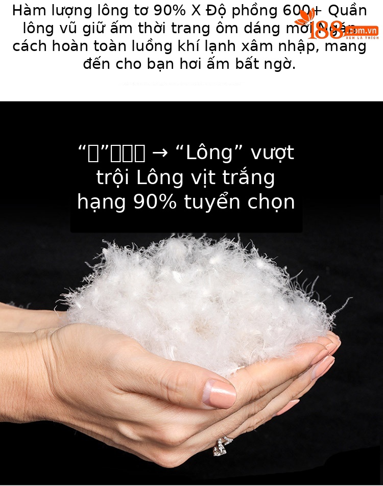 Quần lông vũ nữ cạp cao lót nhung dày dặn ống rộng giữ ấm mùa đông — Màu Đen (thích hợp cho dưới 170cm) chi tiết 3