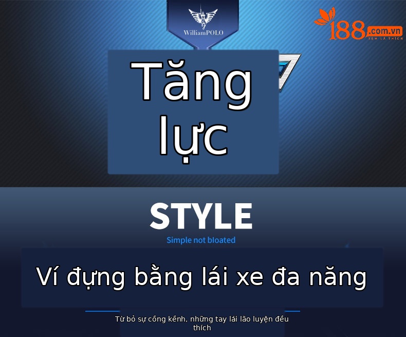 Ví da nam Emperor Paul 2024 hàng xuất khẩu da bò lớp 1 cao cấp dạng dài nhiều khe thẻ chi tiết 1