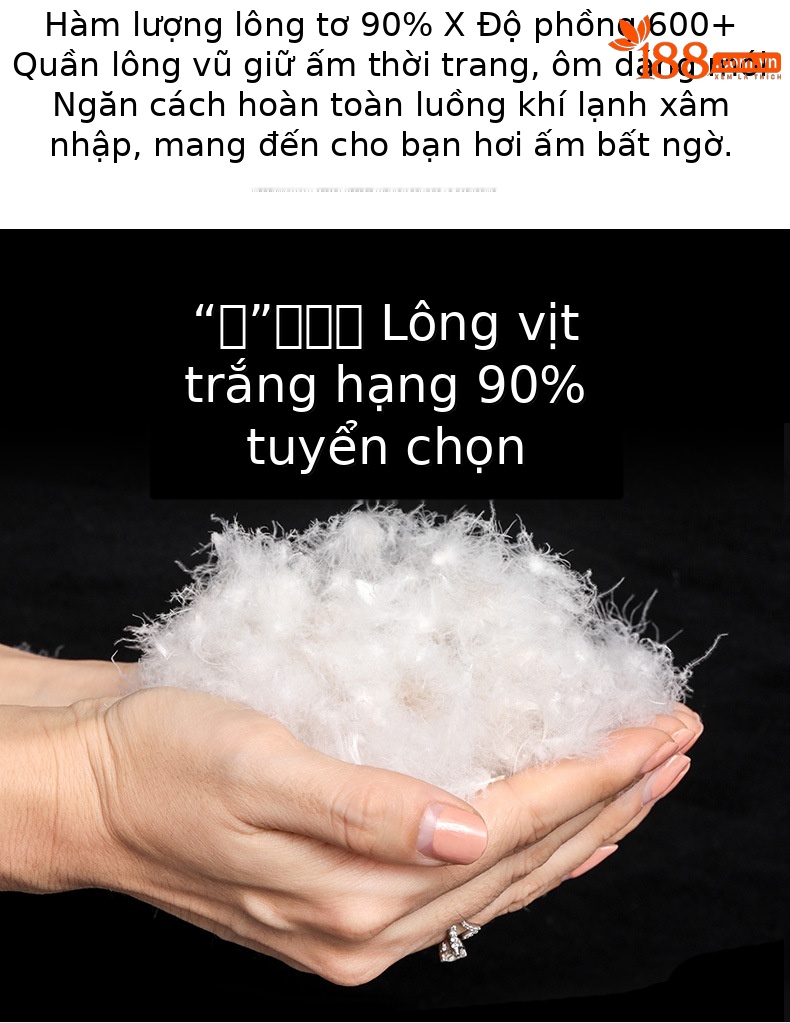 Quần ống suông nữ cạp cao lót nhung ấm, dáng rộng thoải mái mùa đông — 20329 (Thêu chữ cái) chi tiết 2