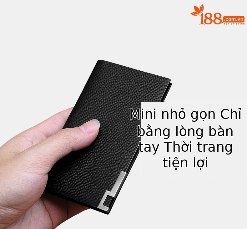 Ví card holder nam da thật siêu mỏng mini đựng thẻ lái xe thẻ ngân hàng thẻ tín dụng Emperor Paul chi tiết 2