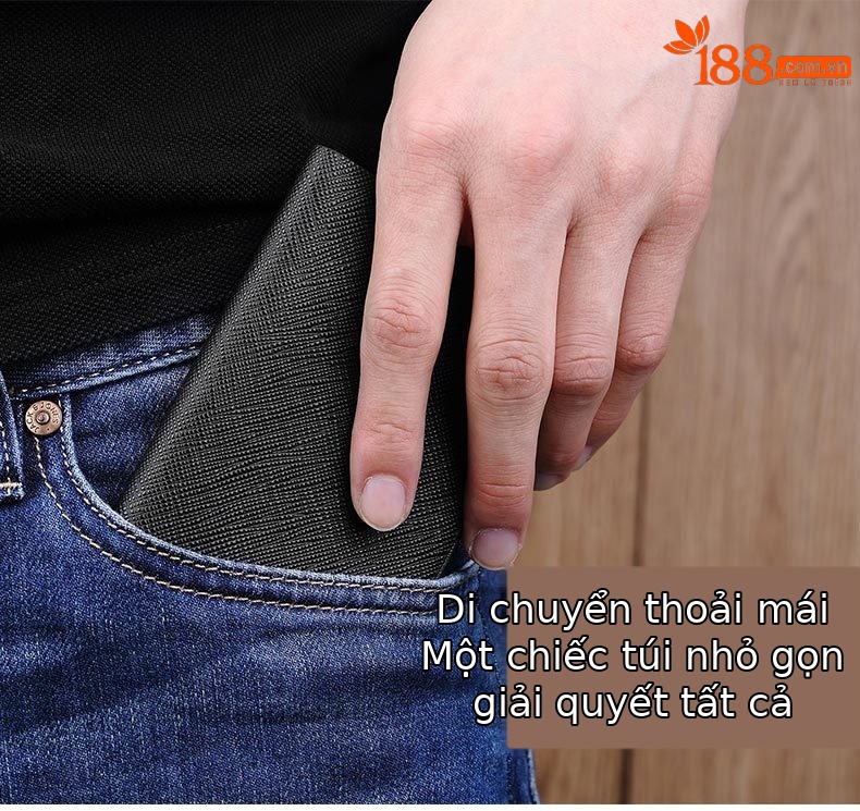 Ví card holder nam da thật siêu mỏng mini đựng thẻ lái xe thẻ ngân hàng thẻ tín dụng Emperor Paul chi tiết 3