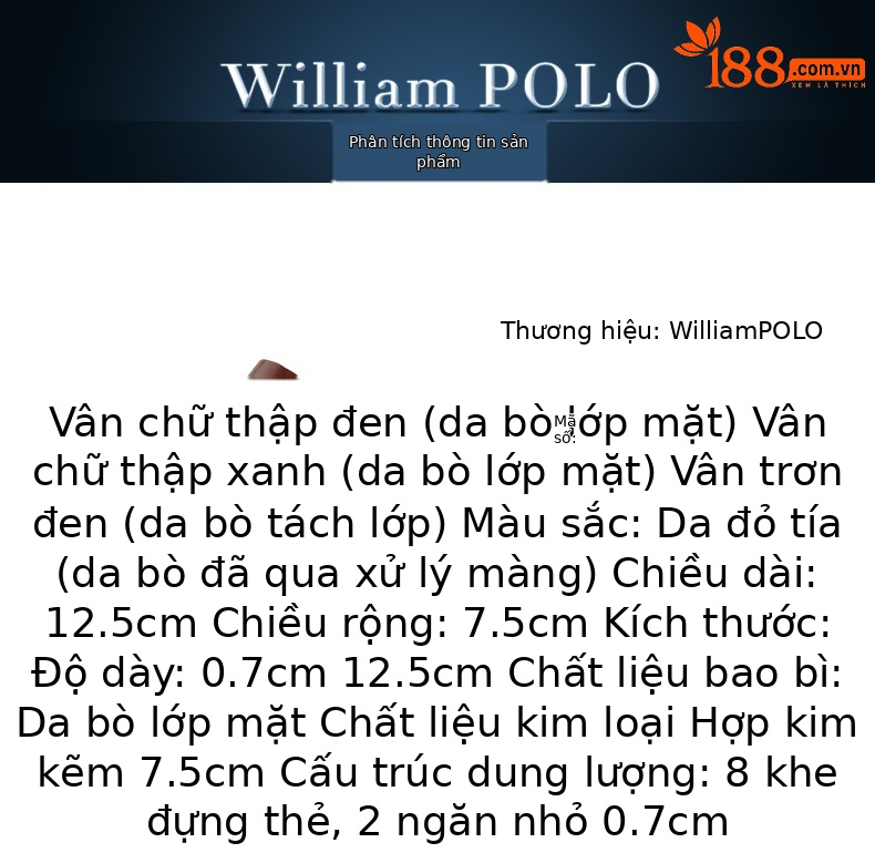 Ví card holder nam da thật siêu mỏng mini đựng thẻ lái xe thẻ ngân hàng thẻ tín dụng Emperor Paul chi tiết 4