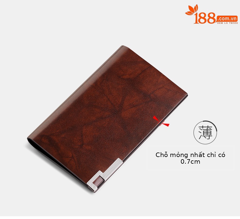 Ví card holder nam da thật siêu mỏng mini đựng thẻ lái xe thẻ ngân hàng thẻ tín dụng Emperor Paul chi tiết 6