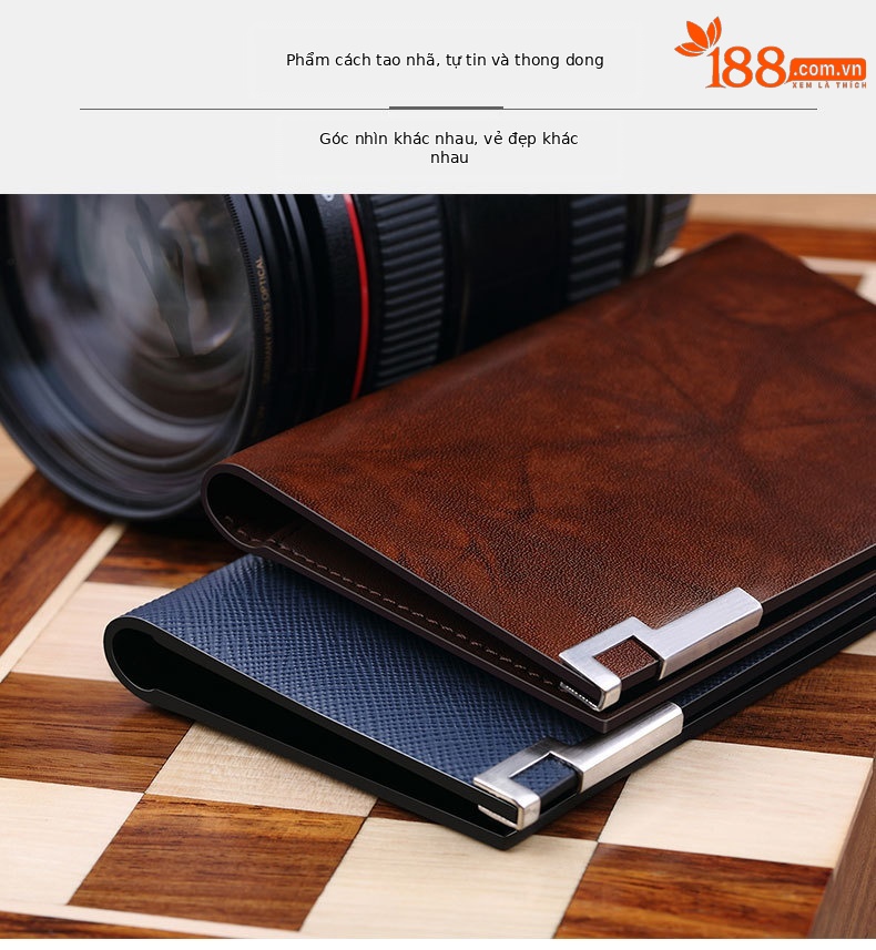 Ví card holder nam da thật siêu mỏng mini đựng thẻ lái xe thẻ ngân hàng thẻ tín dụng Emperor Paul chi tiết 9