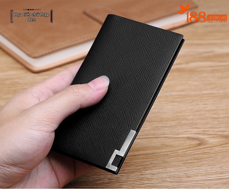 Ví card holder nam da thật siêu mỏng mini đựng thẻ lái xe thẻ ngân hàng thẻ tín dụng Emperor Paul chi tiết 11
