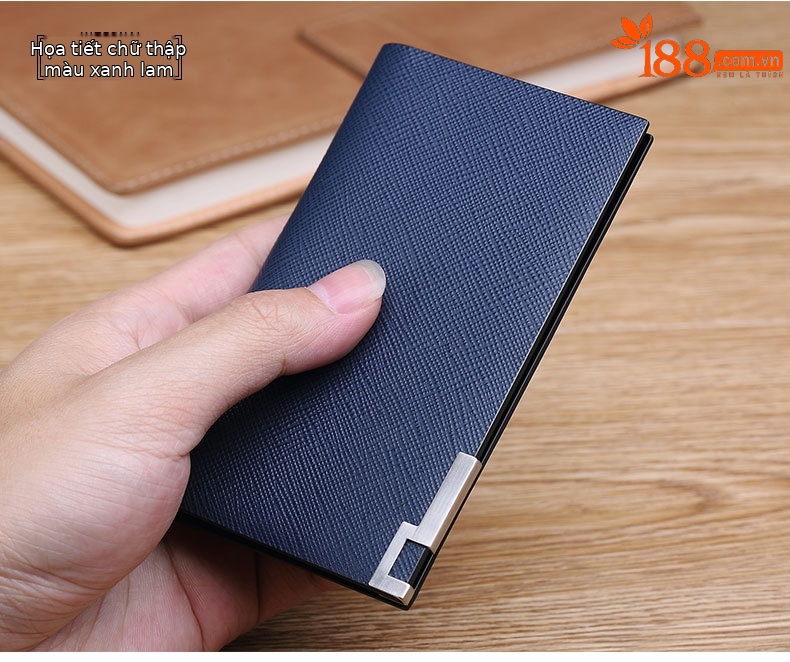 Ví card holder nam da thật siêu mỏng mini đựng thẻ lái xe thẻ ngân hàng thẻ tín dụng Emperor Paul chi tiết 13