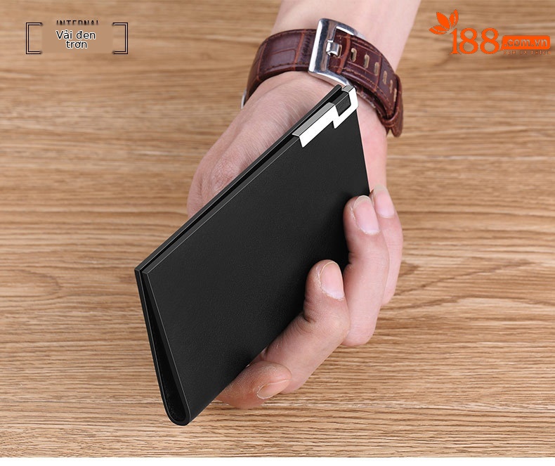 Ví card holder nam da thật siêu mỏng mini đựng thẻ lái xe thẻ ngân hàng thẻ tín dụng Emperor Paul chi tiết 15