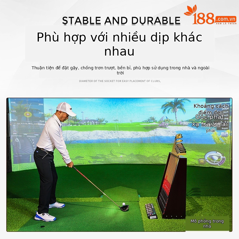 Giá treo gậy golf PGM bằng gỗ nguyên khối 13 lỗ — Giá đỡ Gậy 13 lỗ bằng gỗ nguyên khối ZJ009 chi tiết 6