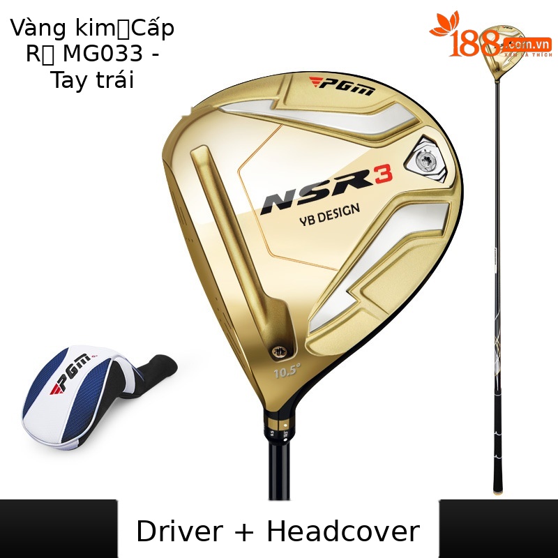 Gậy đánh golf nam PGM NSR tay trái số 1/3/5 gỗ hợp kim titan phục hồi cao — [Tay trái] Vàng 1 # R cấp, [Tay trái] Vàng 1 # S cấp, [Tay trái] Đen 1 # R cấp, [Tay trái] Đen cấp 1 # S