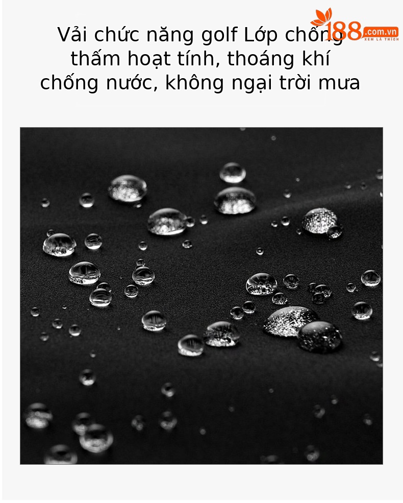 Quần thể thao golf nam chống mưa, thun eo điều chỉnh dây — KUZ095-màu trắng, KUZ095-Màu đen chi tiết 4