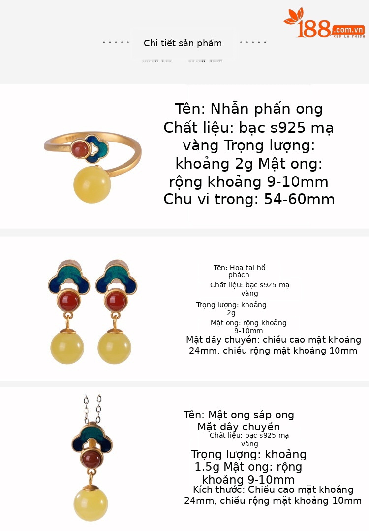 Mặt dây chuyền bạc S925 mạ vàng hình lá cỏ bốn lá may mắn phong cách quốc triều — Mặt Dây chuyền đơn (không có dây chuyền) chi tiết 2
