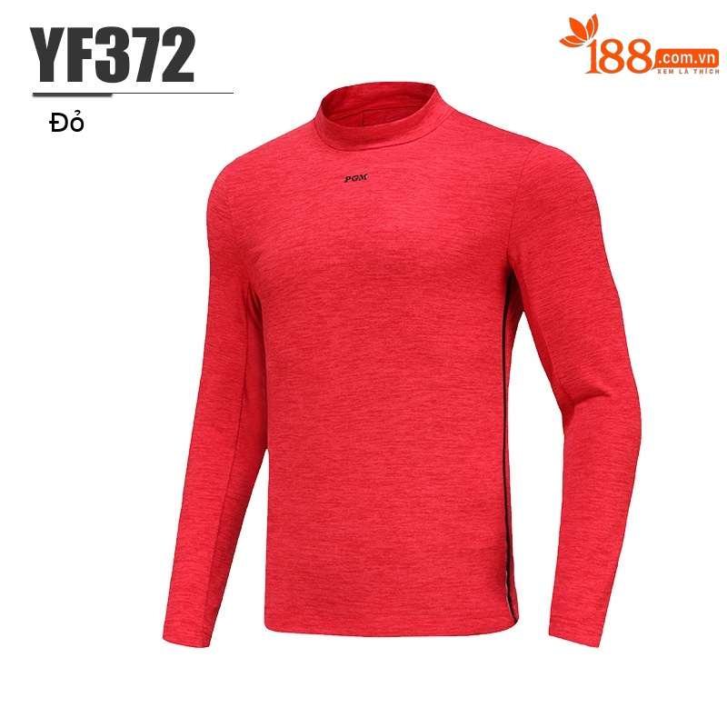 Áo polo nam dài tay golf PGM thu đông, vải nỉ giữ nhiệt — YF372 nam dài tay màu đỏ, Áo dài tay nam YF372 màu trắng, Áo dài tay nam YF372 màu đen