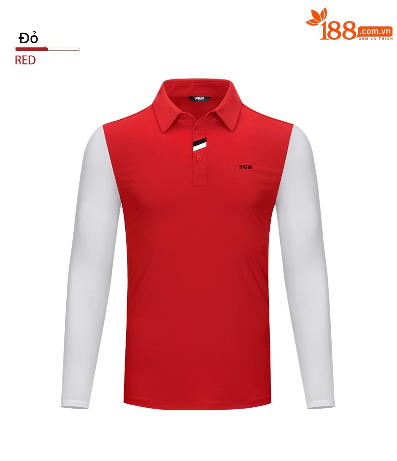 Áo thun golf nam dài tay cổ tròn vải thể thao co giãn — YF414-màu đỏ, YF414-màu xanh hải quân, YF414-màu trắng, YF414-màu xanh nhạt chi tiết 21