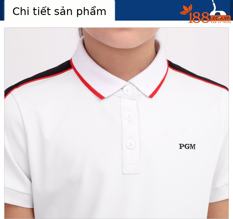 Áo thun tay ngắn golf bé gái PGM – Thoáng khí, khô nhanh mùa xuân hè — YF413 màu hồng, YF411 màu tím nhạt, YF413 màu xanh nhạt, YF413 màu xanh hải quân chi tiết 20