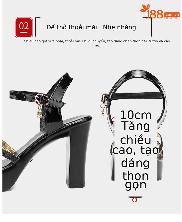 Sandal cao gót nữ hở mũi đế dày platform 10cm – 13cm đi catwalk mùa hè — Màu vàng 13 cm, Màu đen 13 cm, Bạc 13 cm, Màu vàng 10 cm chi tiết 8