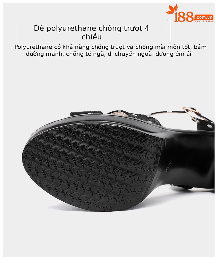 Sandal cao gót nữ mùa hè 2025 đế xuồng chống nước, miệng cá, quai ngang khóa, gót 8-10 cm — Màu mơ 8cm, Rượu vang đỏ 8cm, Màu đen 10cm, Rượu vang đỏ 10cm chi tiết 10