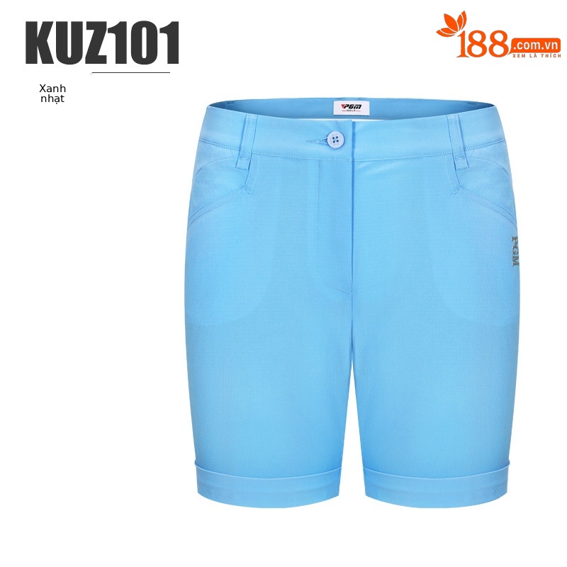 Quần short golf nữ co giãn nhanh khô PGM — KUZ101 màu xanh nhạt, KUZ101 màu xanh hải quân, KUZ101 màu trắng, KUZ101 màu xanh nước hồ