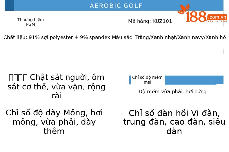 Quần short golf nữ co giãn nhanh khô PGM — KUZ101 màu xanh nhạt, KUZ101 màu xanh hải quân, KUZ101 màu trắng, KUZ101 màu xanh nước hồ chi tiết 4