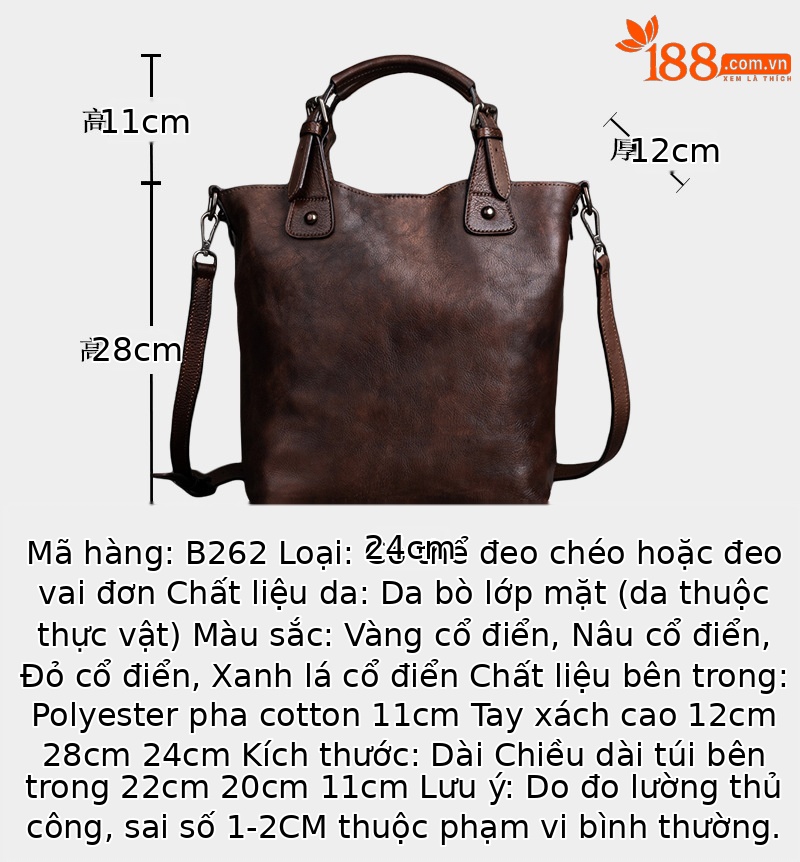 Túi đeo chéo nữ da thật phong cách Trung Hoa retro, thiết kế xếp nếp đa năng — Xám cổ điển, Xanh lá cổ điển, Vàng cổ điển, Nâu cổ điển chi tiết 3