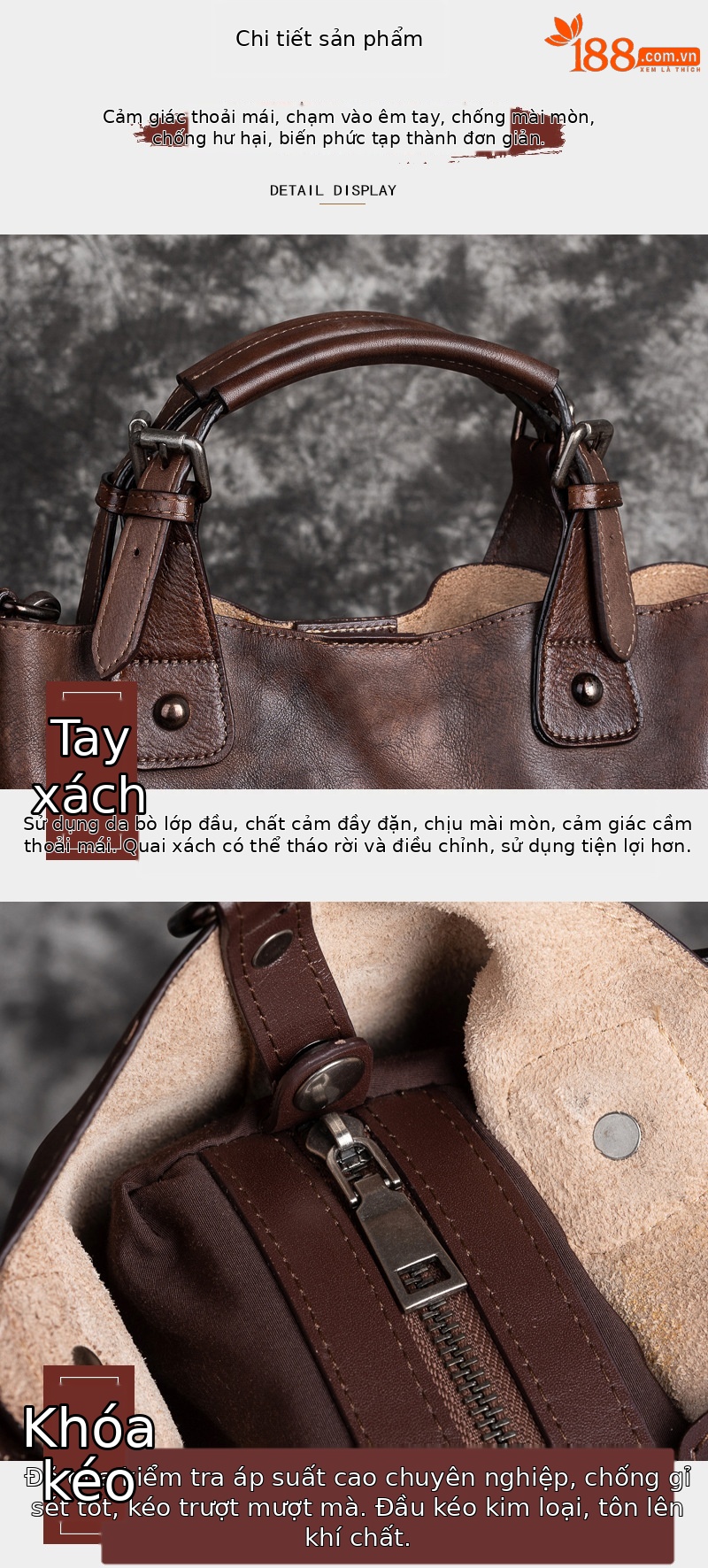 Túi đeo chéo nữ da thật phong cách Trung Hoa retro, thiết kế xếp nếp đa năng — Xám cổ điển, Xanh lá cổ điển, Vàng cổ điển, Nâu cổ điển chi tiết 6