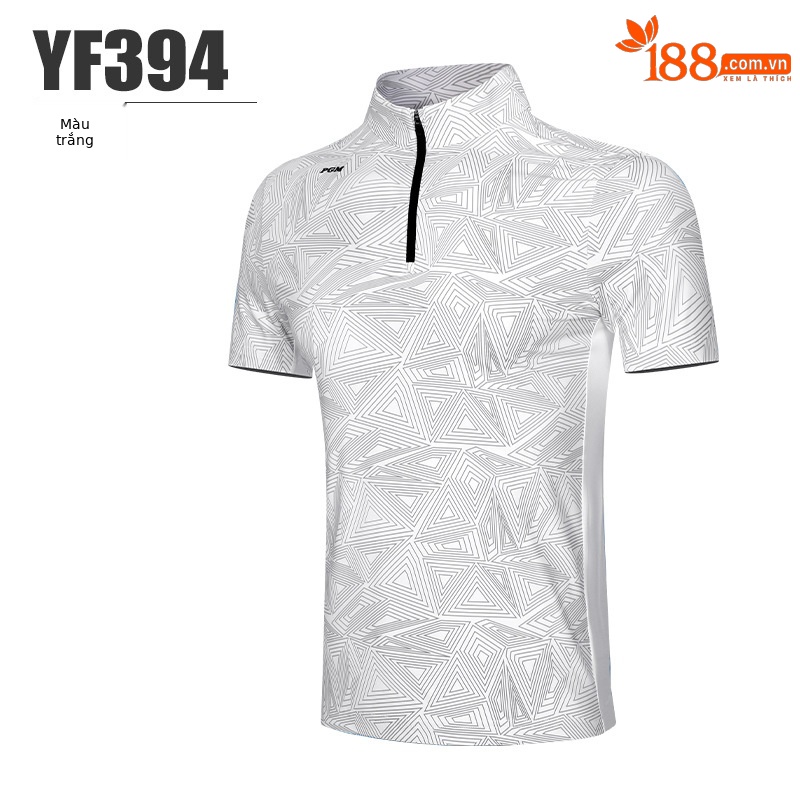Áo thun nam golf ngắn tay vải thể thao co giãn PGM — YF394 màu trắng, YF394 màu xanh, YF394 Màu Đỏ