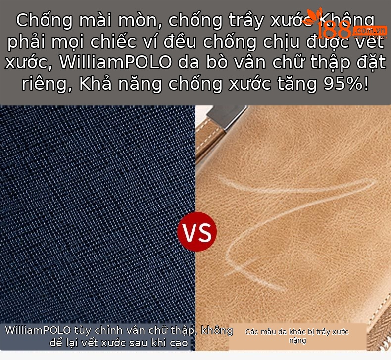 Ví nam da bò thật Emperor Paul kiểu gập mini công sở chi tiết 14
