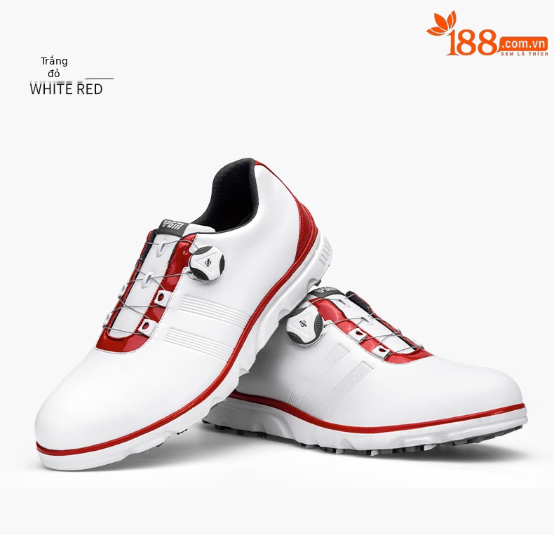 Giày golf PGM chống nước nam đinh chống trượt — XZ164IP cao su không thấm nước giày-Trắng Đỏ, XZ164IP cao su không thấm nước giày-Trắng Xám, XZ164IP cao su không thấm nước giày-Trắng Xanh chi tiết 12