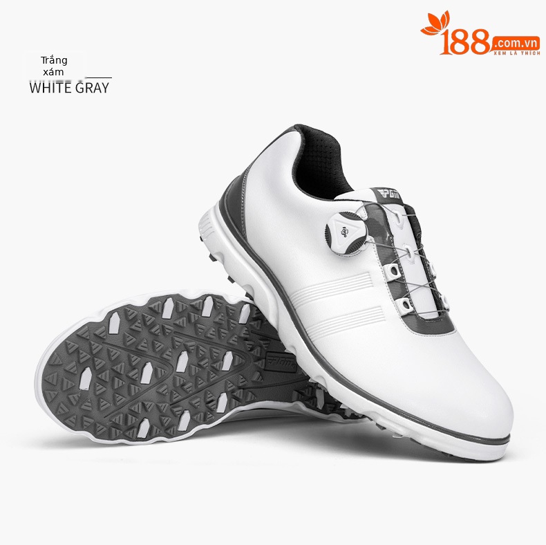 Giày golf PGM chống nước nam đinh chống trượt — XZ164IP cao su không thấm nước giày-Trắng Đỏ, XZ164IP cao su không thấm nước giày-Trắng Xám, XZ164IP cao su không thấm nước giày-Trắng Xanh chi tiết 14