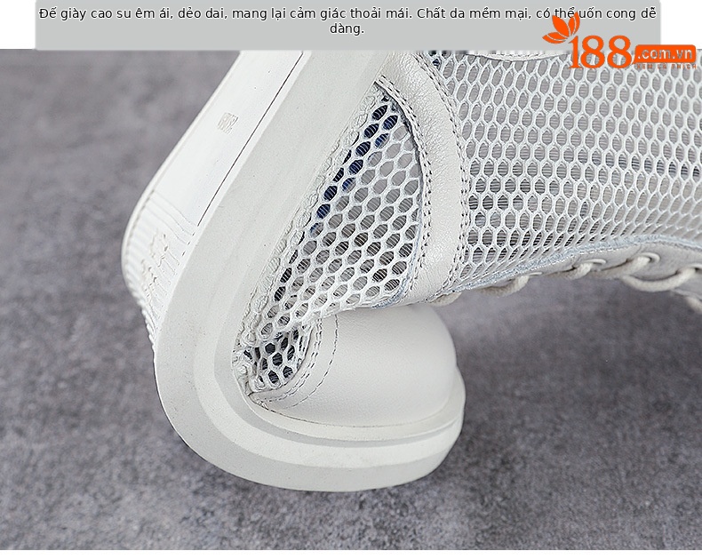 Boot Martin lưới thoáng khí mùa hè cho nữ, da thật phong cách Anh — Màu đen chi tiết 8