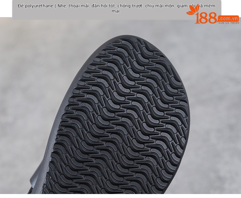 Boot nữ cổ thấp da thật đế xuồng cao, miệng cá lưới thoáng khí — Màu đen chi tiết 7