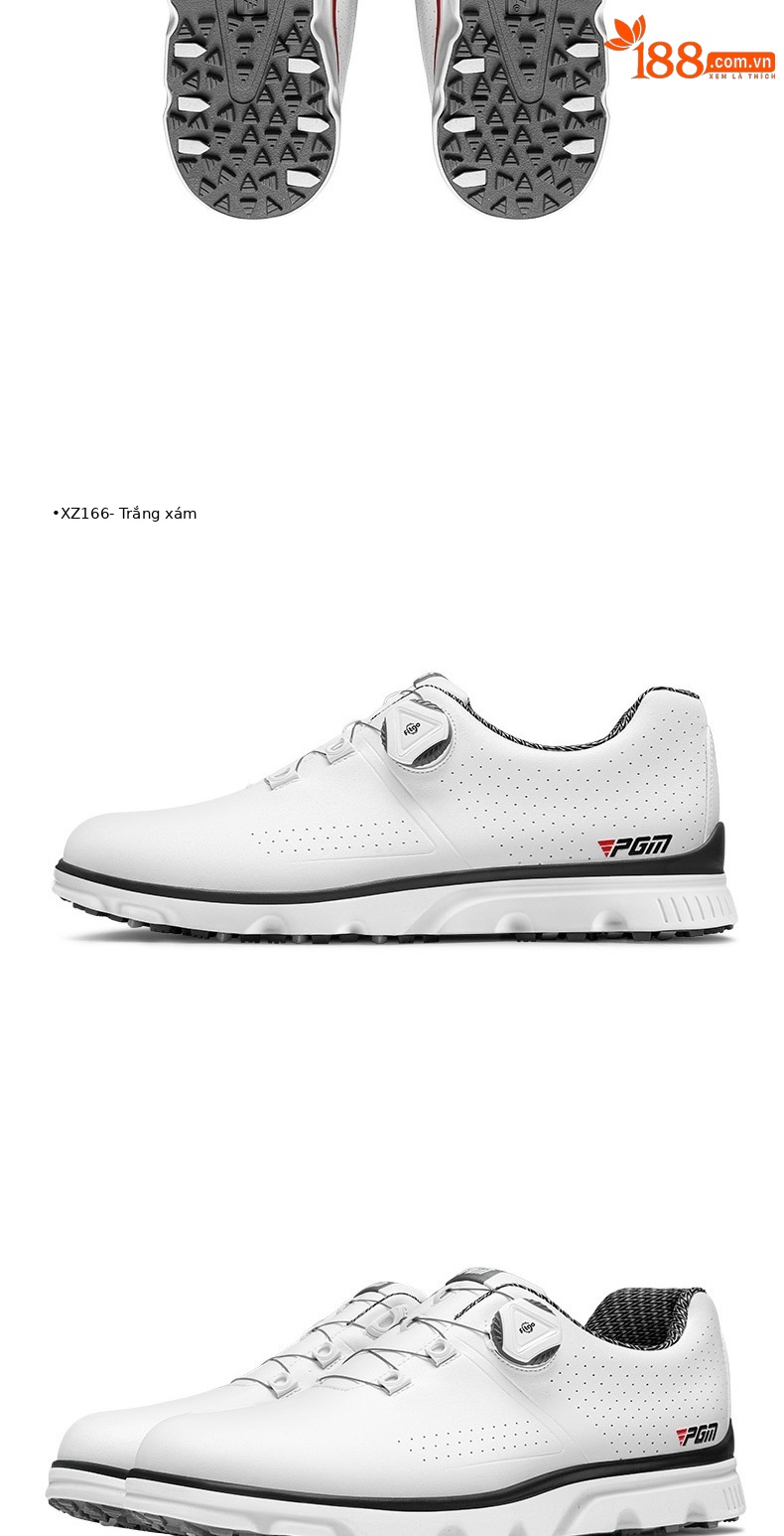 Giày golf PGM chống nước mùa hè nam không đinh chống trượt thoáng khí — XZ166 trắng đỏ, XZ166 màu xám trắng, XZ166 màu xanh trắng chi tiết 11